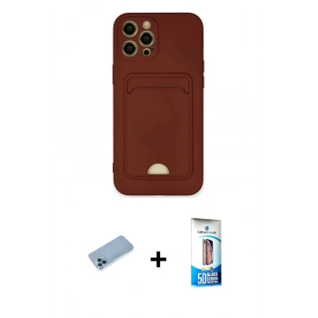 MARSİLYAN™- iPhone 12 Pro Max Kılıf Vadi Çizgi Prime - Siyah 5D Eko Cam Ekran Koruyucu + Shine Kamera Lens Koruma Cam - MI