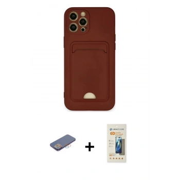 MARSİLYAN™- iPhone 12 Pro Max Kılıf Vadi Çizgi Prime - Siyah 6D Mat Seramik Hayalet Nano Ekran Koruyucu + Renkli Kamera Lens Koruma Cam - PE