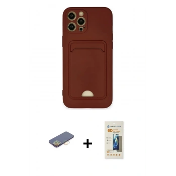 MARSİLYAN™- iPhone 12 Pro Max Kılıf Vadi Çizgi Prime - Siyah 6D Mat Seramik Hayalet Nano Ekran Koruyucu + Renkli Kamera Lens Koruma Cam - SI