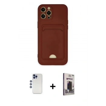 MARSİLYAN™- iPhone 12 Pro Max Kılıf Vadi Çizgi Prime - Siyah Bilvis Hayalet Cam Ekran Koruyucu + Shine Kamera Lens - LT