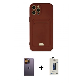 MARSİLYAN™- iPhone 12 Pro Max Kılıf Vadi Çizgi Prime - Siyah Bilvis Hayalet Cam Ekran Koruyucu + Neon Fosforlu Kamera Lens - SI