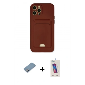 MARSİLYAN™- iPhone 12 Pro Max Kılıf Vadi Çizgi Prime - Siyah Joko 5D Cam + Shine Kamera Lens Koruma Cam - GI