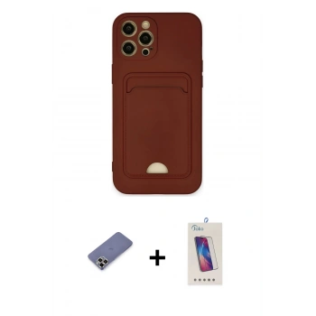 MARSİLYAN™- iPhone 12 Pro Max Kılıf Vadi Çizgi Prime - Siyah Joko 5D Cam + Metal Kamera Lens Koruma Cam - GD