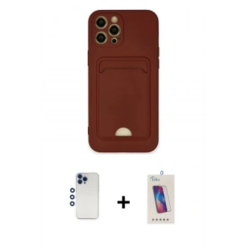 MARSİLYAN™- iPhone 12 Pro Max Kılıf Vadi Çizgi Prime - Siyah Joko 5D Cam + Shine Kamera Lens - LT