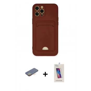 MARSİLYAN™- iPhone 12 Pro Max Kılıf Vadi Çizgi Prime - Siyah Joko 5D Cam + Renkli Kamera Lens Koruma Cam - SI