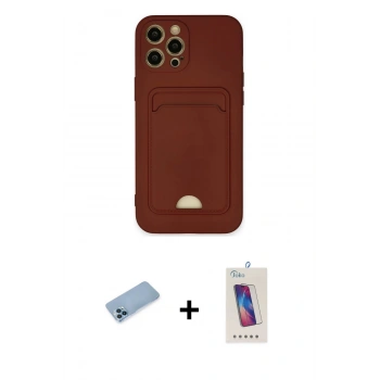 MARSİLYAN™- iPhone 12 Pro Max Kılıf Vadi Çizgi Prime - Siyah Joko 5D Cam + Shine Kamera Lens Koruma Cam - MI