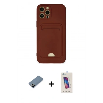 MARSİLYAN™- iPhone 12 Pro Max Kılıf Vadi Çizgi Prime - Siyah Joko 5D Cam + Shine Kamera Lens Koruma Cam - SH