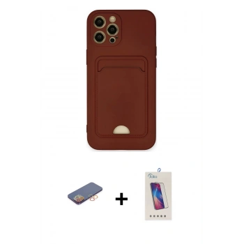 MARSİLYAN™- iPhone 12 Pro Max Kılıf Vadi Çizgi Prime - Siyah Joko 5D Cam + Renkli Kamera Lens Koruma Cam - TU