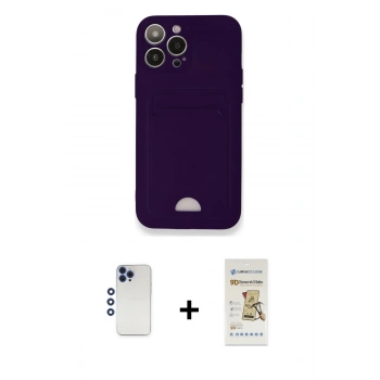 MARSİLYAN™- iPhone 12 Pro Max Kılıf Vadi Çizgi Prime - Siyah Mat Seramik Nano Ekran Koruyucu + Shine Kamera Lens - LT