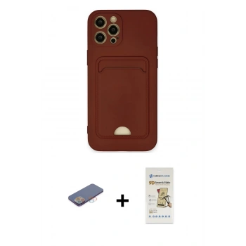 MARSİLYAN™- iPhone 12 Pro Max Kılıf Vadi Çizgi Prime - Siyah Mat Seramik Nano Ekran Koruyucu + Renkli Kamera Lens Koruma Cam - PE