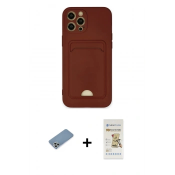 MARSİLYAN™- iPhone 12 Pro Max Kılıf Vadi Çizgi Prime - Siyah Mat Seramik Nano Ekran Koruyucu + Shine Kamera Lens Koruma Cam - GS