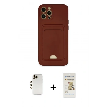 MARSİLYAN™- iPhone 12 Pro Max Kılıf Vadi Çizgi Prime - Siyah Mat Seramik Nano Ekran Koruyucu + Shine Kamera Lens - GD
