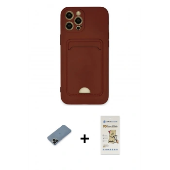 MARSİLYAN™- iPhone 12 Pro Max Kılıf Vadi Çizgi Prime - Siyah Mat Seramik Nano Ekran Koruyucu + Shine Kamera Lens Koruma Cam - SH