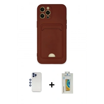 MARSİLYAN™- iPhone 12 Pro Max Kılıf Vadi Çizgi Prime - Siyah Polymer Nano Ekran Koruyucu + Shine Kamera Lens - LT