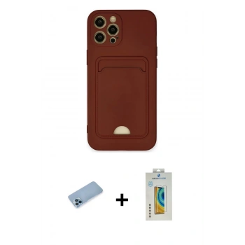 MARSİLYAN™- iPhone 12 Pro Max Kılıf Vadi Çizgi Prime - Siyah Polymer Nano Ekran Koruyucu + Shine Kamera Lens Koruma Cam - MI