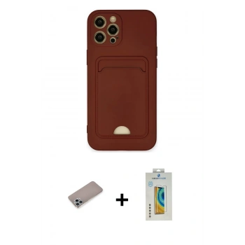 MARSİLYAN™- iPhone 12 Pro Max Kılıf Vadi Çizgi Prime - Siyah Polymer Nano Ekran Koruyucu + Shine Kamera Lens Koruma Cam - SABE