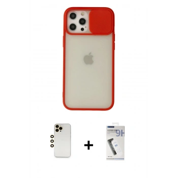 MARSİLYAN™- iPhone 12 Pro Max Kılıf Vadi Çizgi - Şeffaf Uv Polymer Nano Ekran Koruyucu + Shine Kamera Lens - GD
