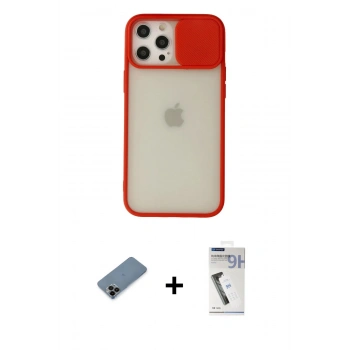 MARSİLYAN™- iPhone 12 Pro Max Kılıf Vadi Çizgi - Şeffaf Uv Polymer Nano Ekran Koruyucu + Shine Kamera Lens Koruma Cam - SH