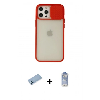 MARSİLYAN™- iPhone 12 Pro Max Kılıf Vadi Çizgi - Siyah Joko Magic 5D Cam + Shine Kamera Lens Koruma Cam - MI