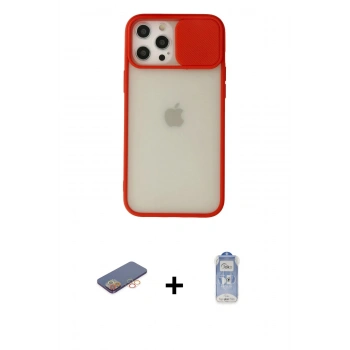MARSİLYAN™- iPhone 12 Pro Max Kılıf Vadi Çizgi - Siyah Joko Magic 5D Cam + Renkli Kamera Lens Koruma Cam - TU