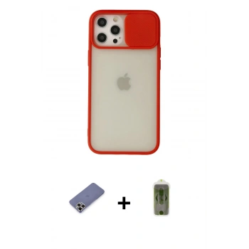 MARSİLYAN™- iPhone 12 Pro Max Kılıf Vadi Çizgi - Siyah Joko Magic 5D Hayalet Cam + Metal Kamera Lens Koruma Cam - GD