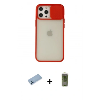 MARSİLYAN™- iPhone 12 Pro Max Kılıf Vadi Çizgi - Siyah Joko Magic 5D Hayalet Cam + Shine Kamera Lens Koruma Cam - MI