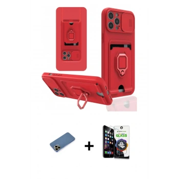 MARSİLYAN™- iPhone 12 Pro Max Kılıf Vadi Form Prime - Şeffaf Temperli Cam Ekran Koruyucu + Shine Kamera Lens Koruma Cam - GD