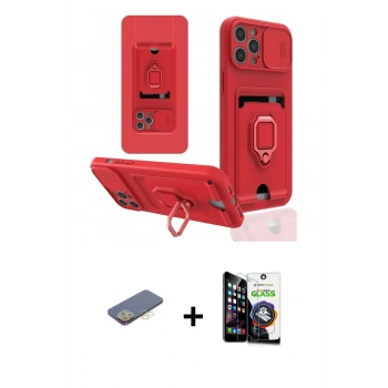MARSİLYAN™- iPhone 12 Pro Max Kılıf Vadi Form Prime - Şeffaf Temperli Cam Ekran Koruyucu + Renkli Kamera Lens Koruma Cam - SI