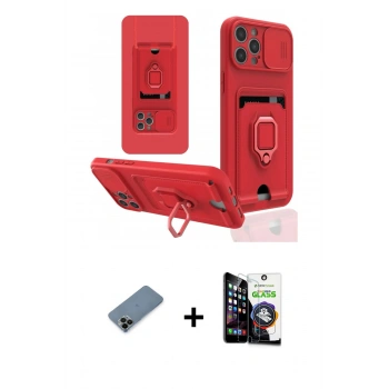 MARSİLYAN™- iPhone 12 Pro Max Kılıf Vadi Form Prime - Şeffaf Temperli Cam Ekran Koruyucu + Shine Kamera Lens Koruma Cam - SH