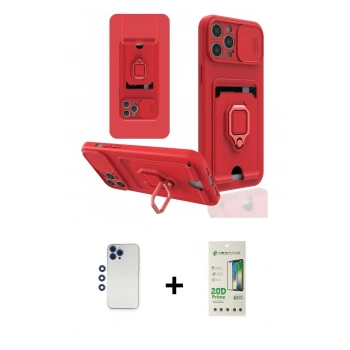 MARSİLYAN™- iPhone 12 Pro Max Kılıf Vadi Form Prime - Siyah 20D Premium Cam Ekran Koruyucu + Shine Kamera Lens - LT