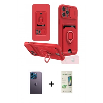 MARSİLYAN™- iPhone 12 Pro Max Kılıf Vadi Form Prime - Siyah 20D Premium Cam Ekran Koruyucu + Neon Fosforlu Kamera Lens - MI