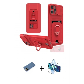 MARSİLYAN™- iPhone 12 Pro Max Kılıf Vadi Form Prime - Siyah 3D Antistatik Cam Ekran Koruyucu + Shine Kamera Lens Koruma Cam - GD