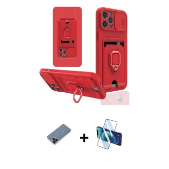 MARSİLYAN™- iPhone 12 Pro Max Kılıf Vadi Form Prime - Siyah 3D Antistatik Cam Ekran Koruyucu + Shine Kamera Lens Koruma Cam - SH