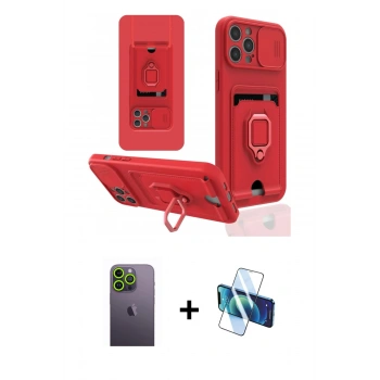 MARSİLYAN™- iPhone 12 Pro Max Kılıf Vadi Form Prime - Siyah 3D Antistatik Cam Ekran Koruyucu + Neon Fosforlu Kamera Lens - YL