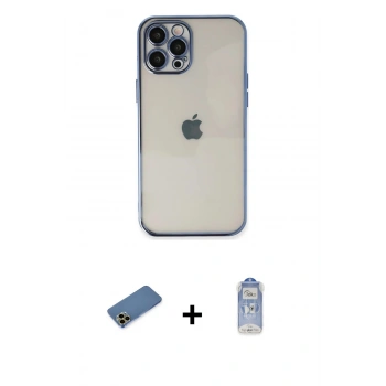 MARSİLYAN™- iPhone 12 Pro Max Kılıf Vadi Minimal - Siyah Joko Magic 5D Cam + Shine Kamera Lens Koruma Cam - GD