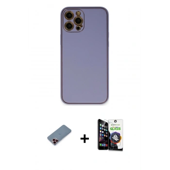 MARSİLYAN™- iPhone 12 Pro Max Kılıf Yadigar Klasik - Şeffaf Temperli Cam Ekran Koruyucu + Metal Kamera Lens Koruma Cam - KI
