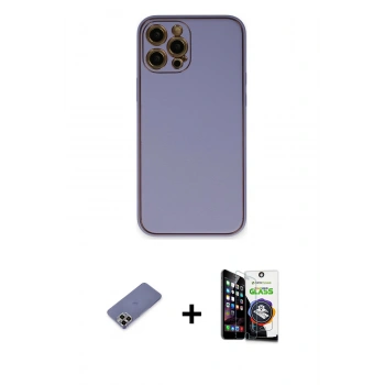 MARSİLYAN™- iPhone 12 Pro Max Kılıf Yadigar Klasik - Şeffaf Temperli Cam Ekran Koruyucu + Metal Kamera Lens Koruma Cam - GD