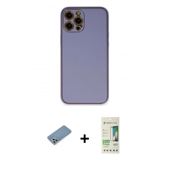 MARSİLYAN™- iPhone 12 Pro Max Kılıf Yadigar Klasik - Siyah 20D Premium Cam Ekran Koruyucu + Shine Kamera Lens Koruma Cam - GS