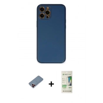 MARSİLYAN™- iPhone 12 Pro Max Kılıf Yadigar Klasik - Siyah 20D Premium Cam Ekran Koruyucu + Metal Kamera Lens Koruma Cam - KI