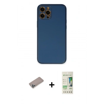 MARSİLYAN™- iPhone 12 Pro Max Kılıf Yadigar Klasik - Siyah 20D Premium Cam Ekran Koruyucu + Shine Kamera Lens Koruma Cam - SABE