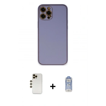 MARSİLYAN™- iPhone 12 Pro Max Kılıf Yadigar Klasik - Siyah Joko Magic 5D Cam + Shine Kamera Lens - GD