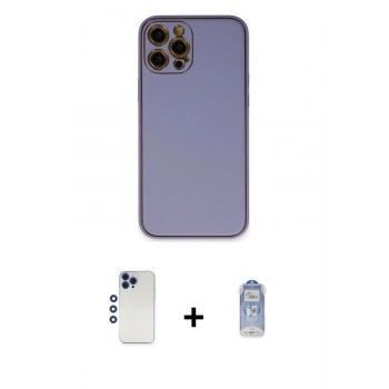 MARSİLYAN™- iPhone 12 Pro Max Kılıf Yadigar Klasik - Siyah Joko Magic 5D Cam + Shine Kamera Lens - LT