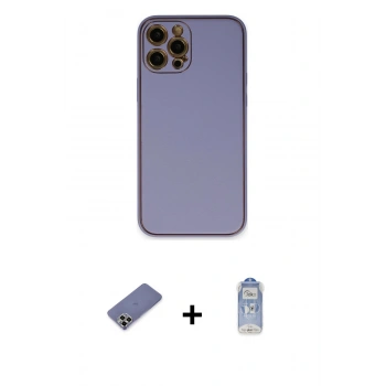 MARSİLYAN™- iPhone 12 Pro Max Kılıf Yadigar Klasik - Siyah Joko Magic 5D Cam + Metal Kamera Lens Koruma Cam - GD