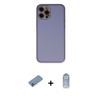 MARSİLYAN™- iPhone 12 Pro Max Kılıf Yadigar Klasik - Siyah Joko Magic 5D Cam + Shine Kamera Lens Koruma Cam - PE