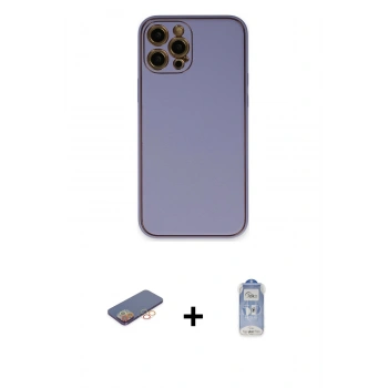 MARSİLYAN™- iPhone 12 Pro Max Kılıf Yadigar Klasik - Siyah Joko Magic 5D Cam + Renkli Kamera Lens Koruma Cam - TU