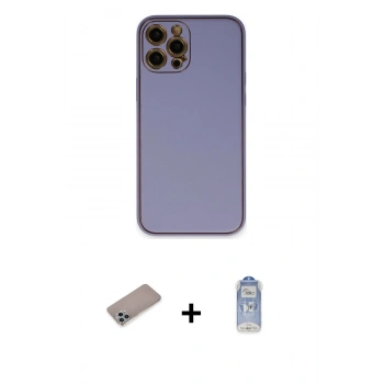 MARSİLYAN™- iPhone 12 Pro Max Kılıf Yadigar Klasik - Siyah Joko Magic 5D Cam + Shine Kamera Lens Koruma Cam - SABE