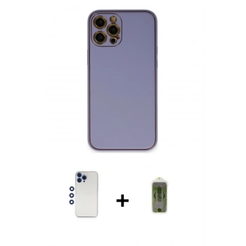 MARSİLYAN™- iPhone 12 Pro Max Kılıf Yadigar Klasik - Siyah Joko Magic 5D Hayalet Cam + Shine Kamera Lens - LT