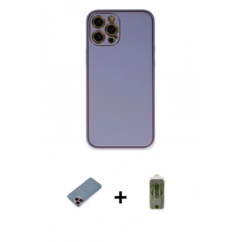 MARSİLYAN™- iPhone 12 Pro Max Kılıf Yadigar Klasik - Siyah Joko Magic 5D Hayalet Cam + Metal Kamera Lens Koruma Cam - KI