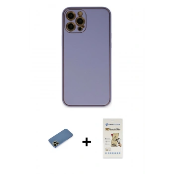 MARSİLYAN™- iPhone 12 Pro Max Kılıf Yadigar Klasik - Siyah Mat Seramik Nano Ekran Koruyucu + Shine Kamera Lens Koruma Cam - GD