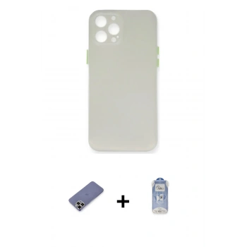MARSİLYAN™- iPhone 12 Pro Max Kılıf Yadigar Yansıma Serisi - Siyah Joko Magic 5D Cam + Metal Kamera Lens Koruma Cam - GD